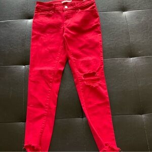 Levi's Vibrant Red Skinny Jeans